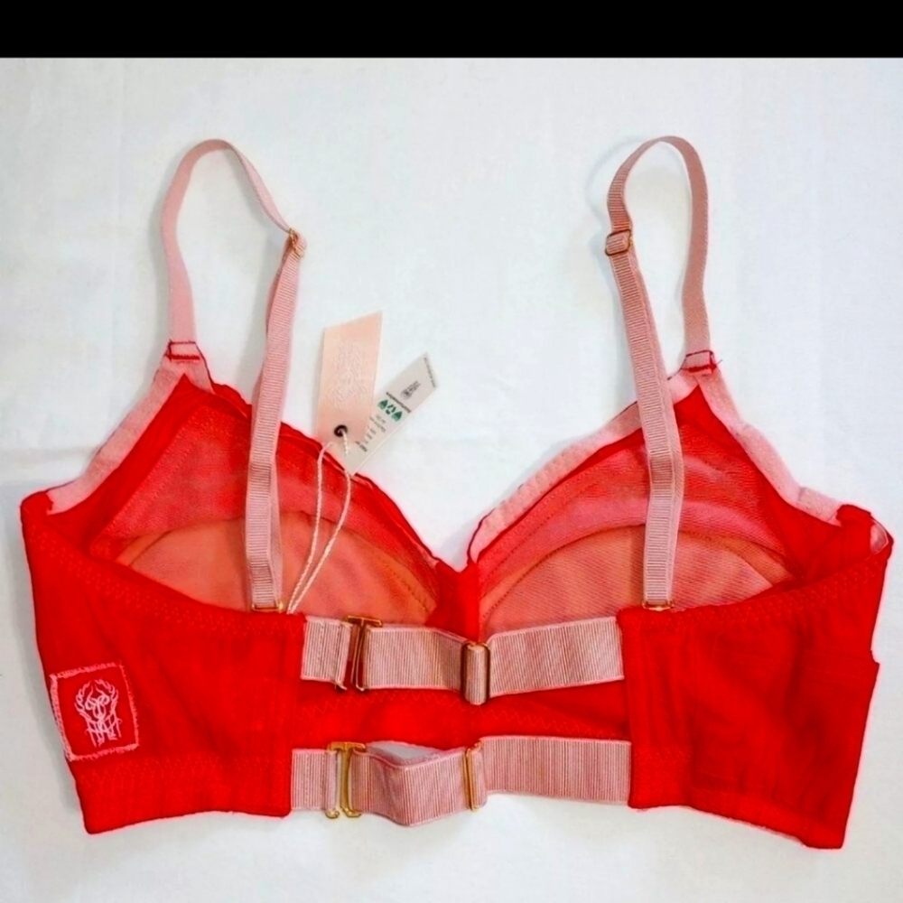 We Are HAH On Point Bullet Bra Blood Orange $98 32-40E NEW! - Picture 3 of 5